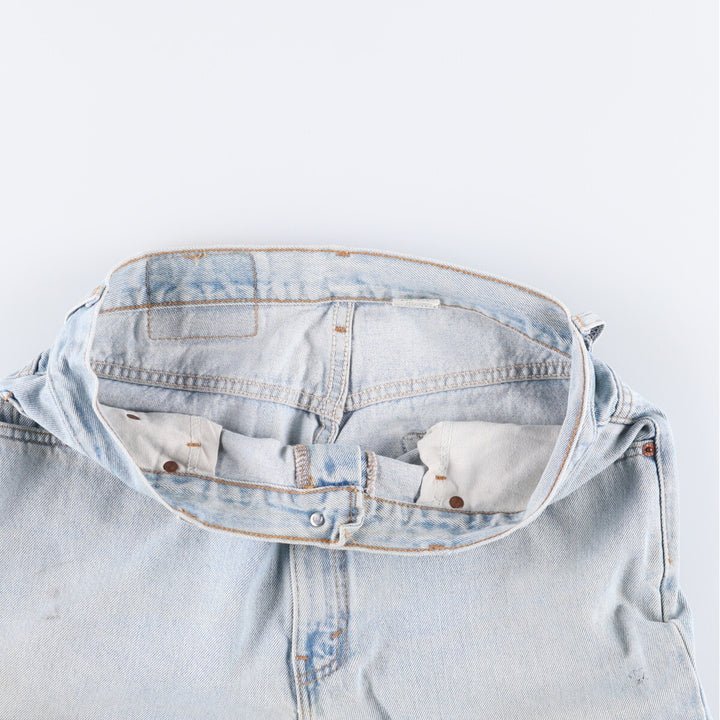 00'S Levi's 505 REGULAR FIT STRAIGHT LEG tapered denim pants made in USA, men's size w34 cotton Blue type light blue Vintage Second Hand