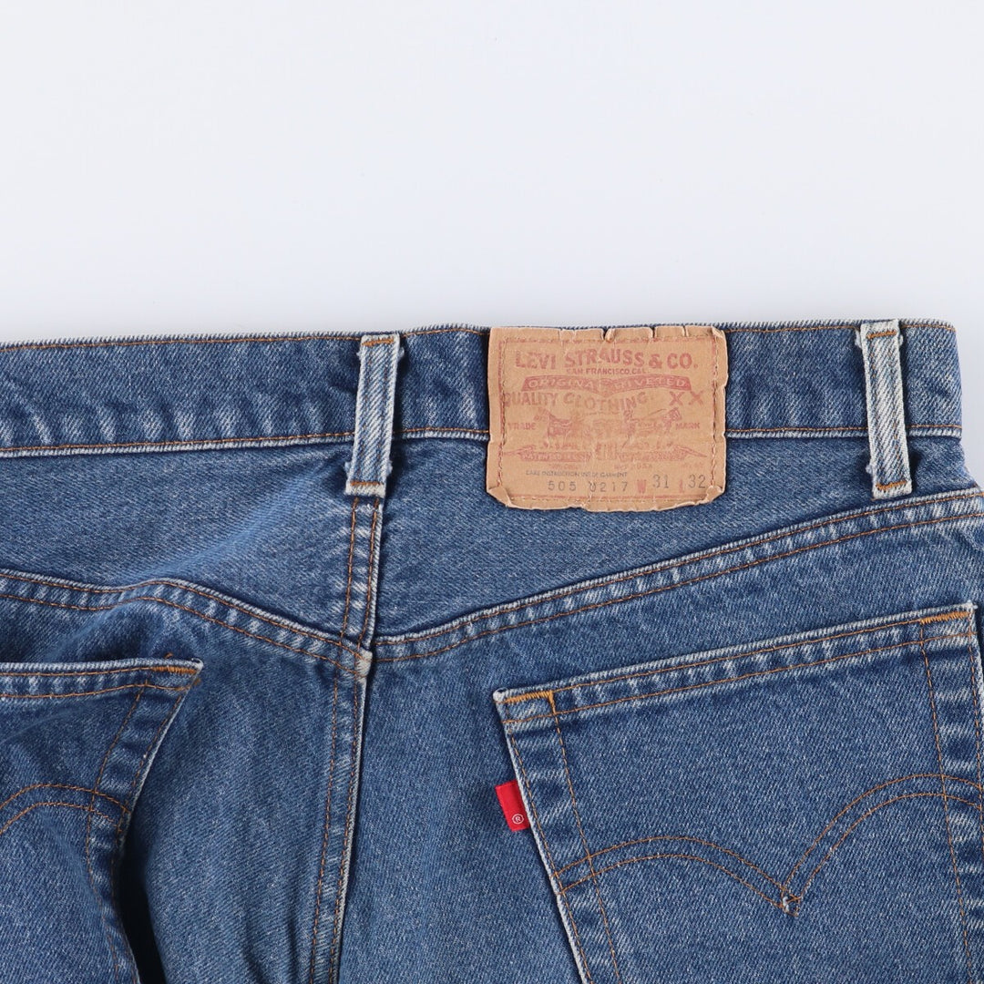 80'S Levi's 505-0217 Tapered Denim Pants Made in USA Men's W31 Vintage cotton blue type Vintage Second Hand