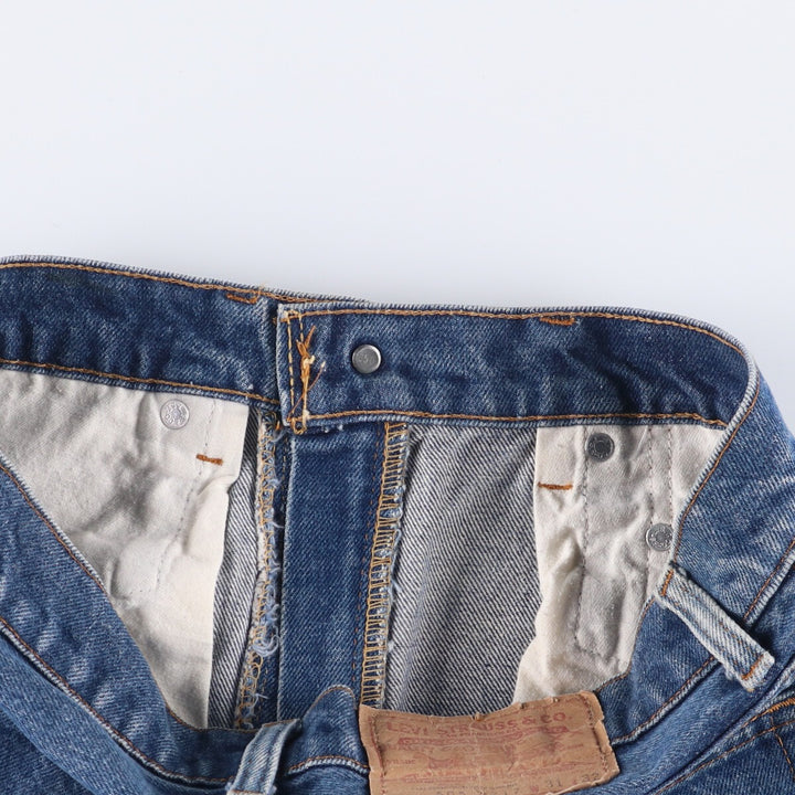 80'S Levi's 505-0217 Tapered Denim Pants Made in USA Men's W31 Vintage cotton blue type Vintage Second Hand