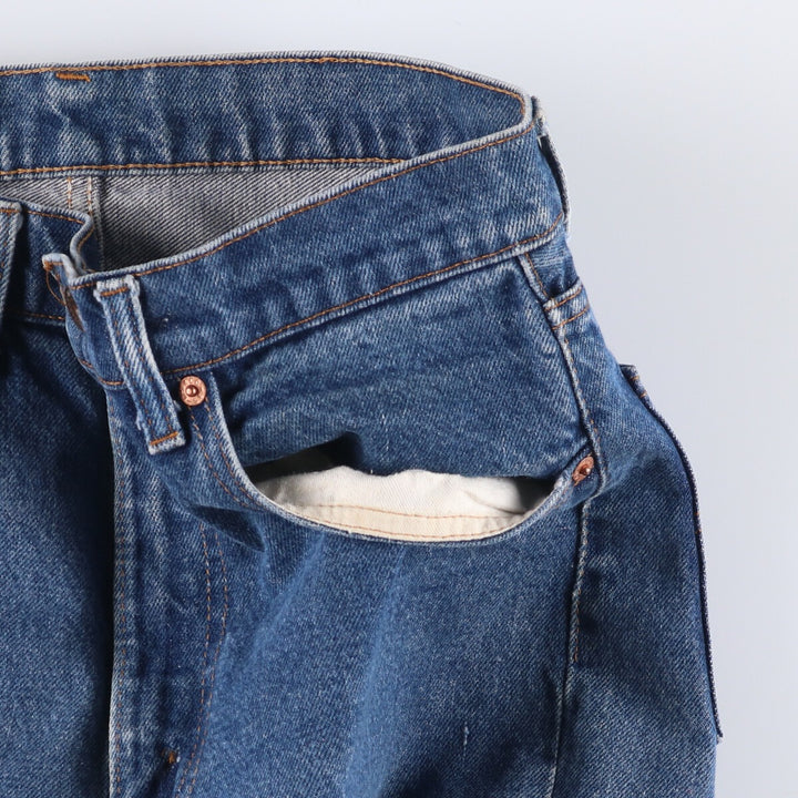 80'S Levi's 505-0217 Tapered Denim Pants Made in USA Men's W31 Vintage cotton blue type Vintage Second Hand