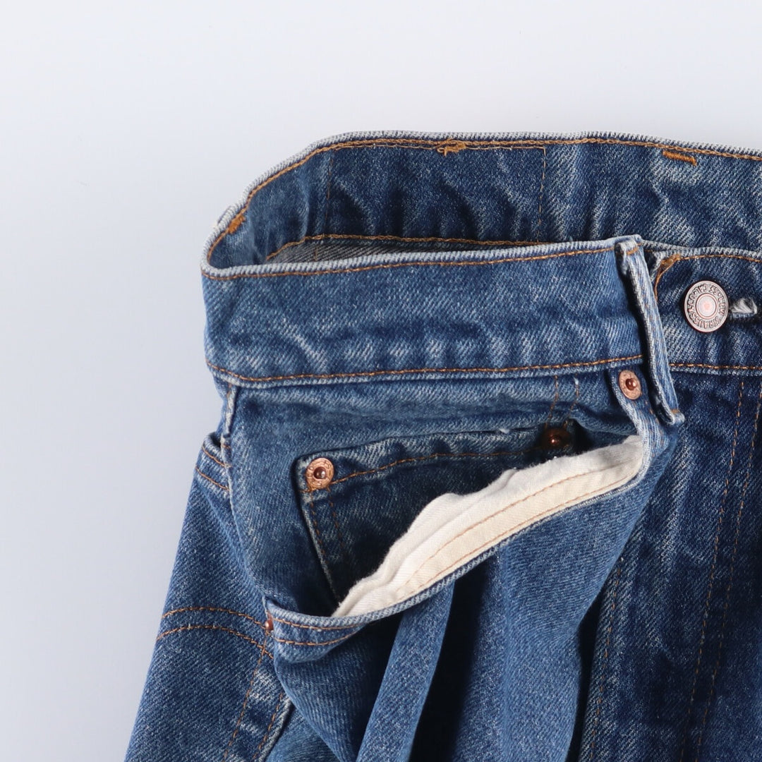 80'S Levi's 505-0217 Tapered Denim Pants Made in USA Men's W31 Vintage cotton blue type Vintage Second Hand