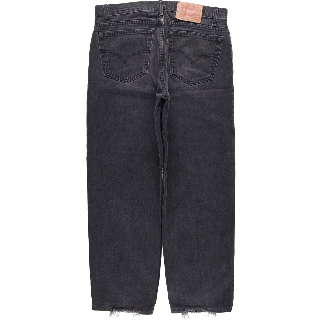 90'S Levi's 550 Relaxed Fit Tapered Leg Black Denim Pants, Made in Canada, Men's Size 34 cotton black type Vintage Second Hand