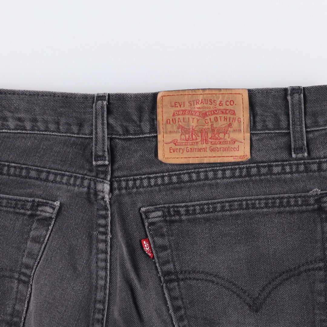 90'S Levi's 550 Relaxed Fit Tapered Leg Black Denim Pants, Made in Canada, Men's Size 34 cotton black type Vintage Second Hand