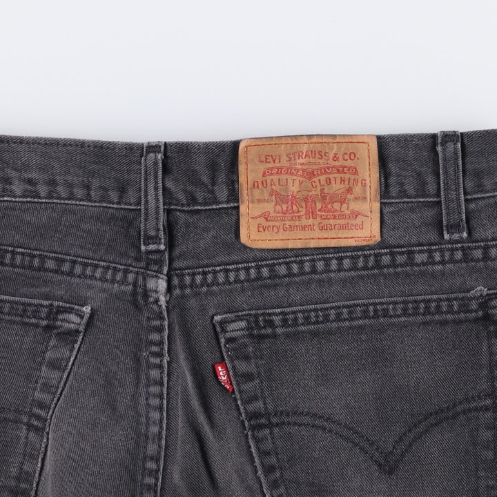 90'S Levi's 550 Relaxed Fit Tapered Leg Black Denim Pants, Made in Canada, Men's Size 34 cotton black type Vintage Second Hand