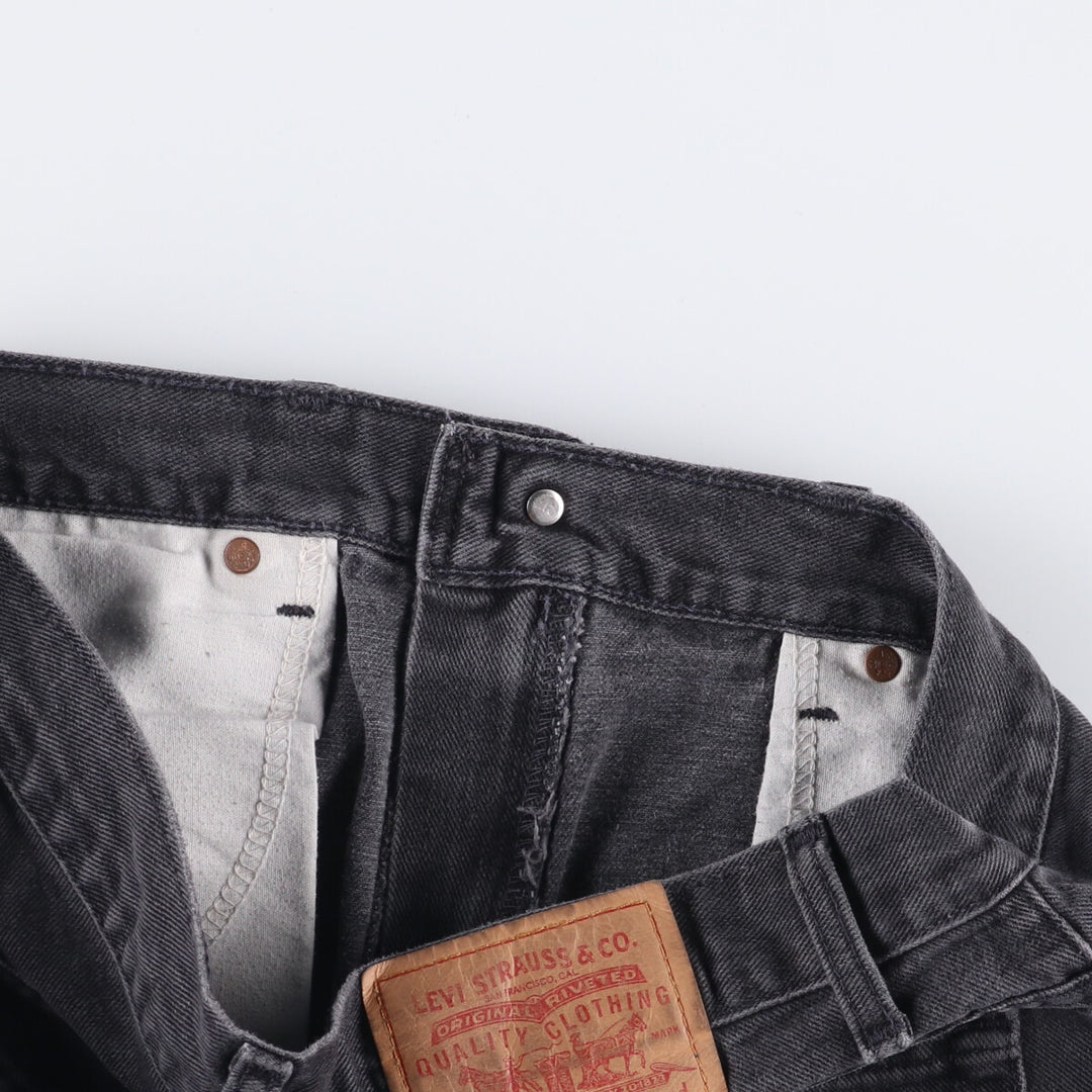 90'S Levi's 550 Relaxed Fit Tapered Leg Black Denim Pants, Made in Canada, Men's Size 34 cotton black type Vintage Second Hand