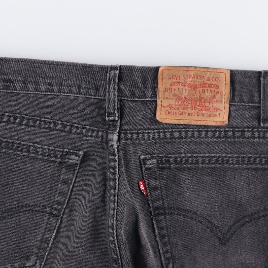 90'S Levi's 550 Relaxed Fit Tapered Leg Black Denim Pants, Made in Canada, Men's Size 34 cotton black type Vintage Second Hand