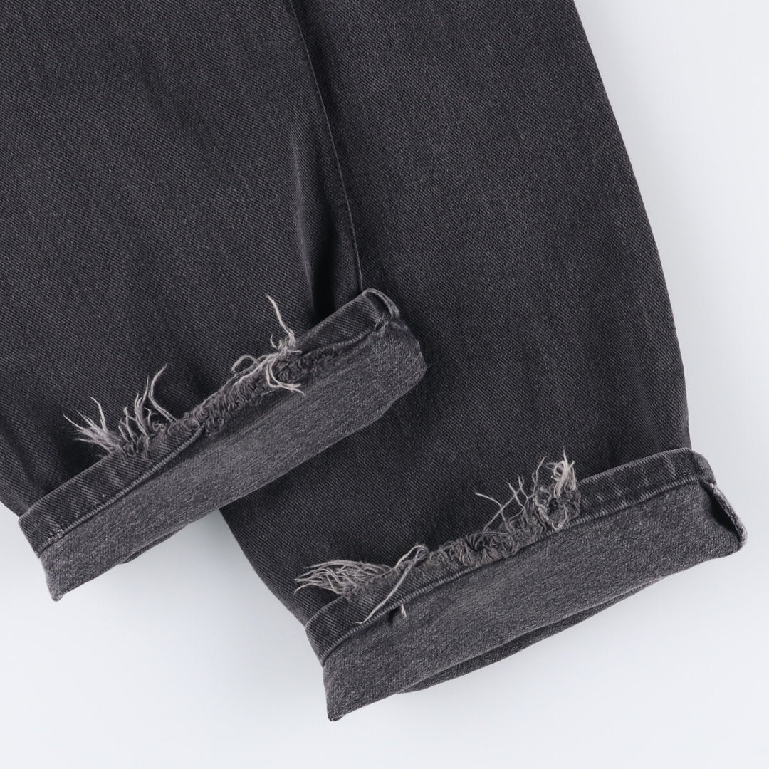 90'S Levi's 550 Relaxed Fit Tapered Leg Black Denim Pants, Made in Canada, Men's Size 34 cotton black type Vintage Second Hand