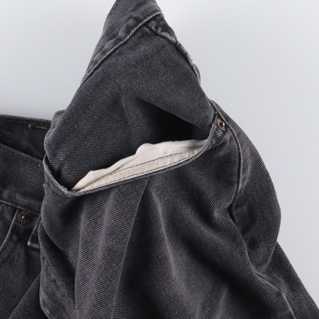 90'S Levi's 550 Relaxed Fit Tapered Leg Black Denim Pants, Made in Canada, Men's Size 34 cotton black type Vintage Second Hand