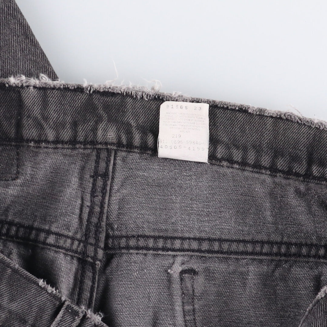 90'S Levi's 505 Regular Fit Straight Leg Tapered Denim Pants with Orange Tabs and Black Denim, Men's Size 37 cotton black type Vintage Second Hand