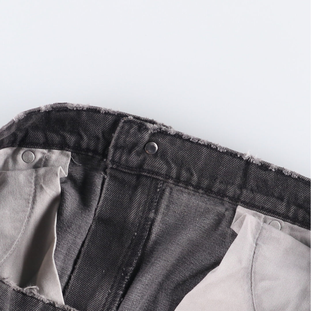 90'S Levi's 505 Regular Fit Straight Leg Tapered Denim Pants with Orange Tabs and Black Denim, Men's Size 37 cotton black type Vintage Second Hand