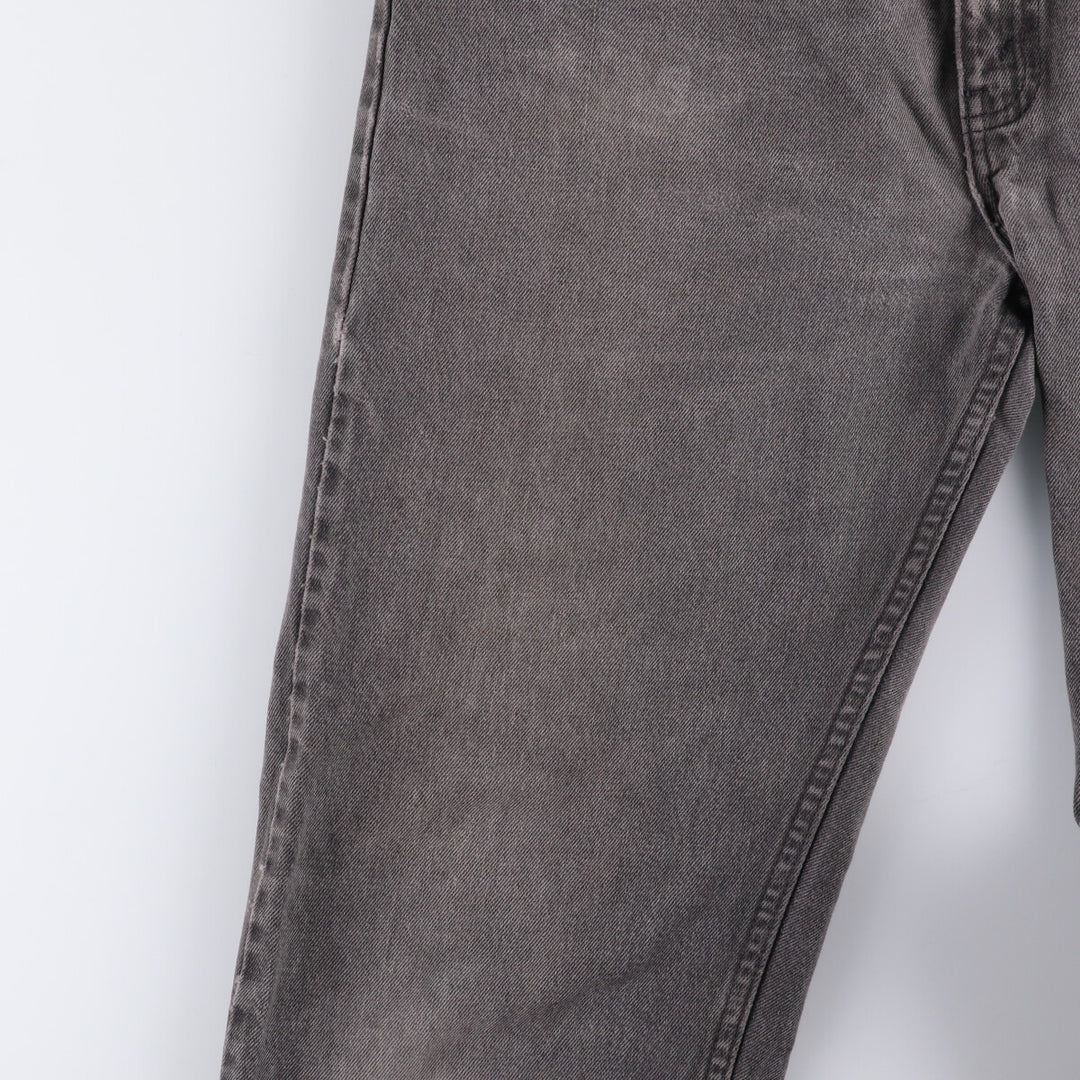 90'S Levi's 505 Regular Fit Straight Leg Tapered Denim Pants with Orange Tabs and Black Denim, Men's Size 37 cotton black type Vintage Second Hand