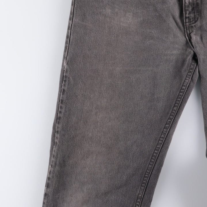 90'S Levi's 505 Regular Fit Straight Leg Tapered Denim Pants with Orange Tabs and Black Denim, Men's Size 37 cotton black type Vintage Second Hand
