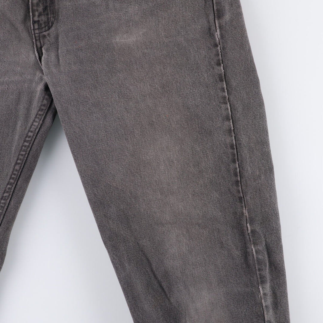 90'S Levi's 505 Regular Fit Straight Leg Tapered Denim Pants with Orange Tabs and Black Denim, Men's Size 37 cotton black type Vintage Second Hand