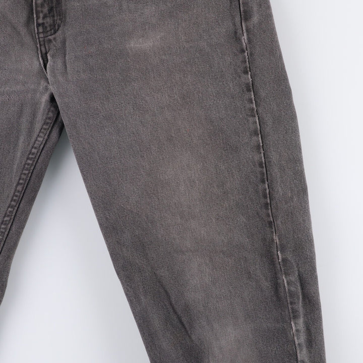 90'S Levi's 505 Regular Fit Straight Leg Tapered Denim Pants with Orange Tabs and Black Denim, Men's Size 37 cotton black type Vintage Second Hand