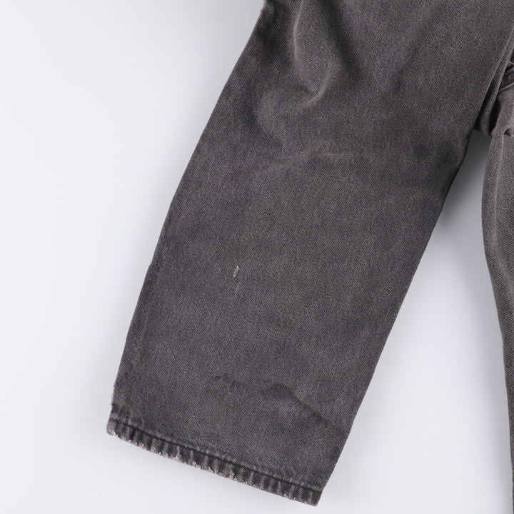 90'S Levi's 505 Regular Fit Straight Leg Tapered Denim Pants with Orange Tabs and Black Denim, Men's Size 37 cotton black type Vintage Second Hand