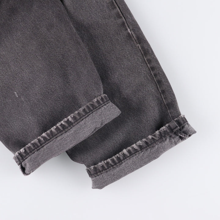 90'S Levi's 505 Regular Fit Straight Leg Tapered Denim Pants with Orange Tabs and Black Denim, Men's Size 37 cotton black type Vintage Second Hand