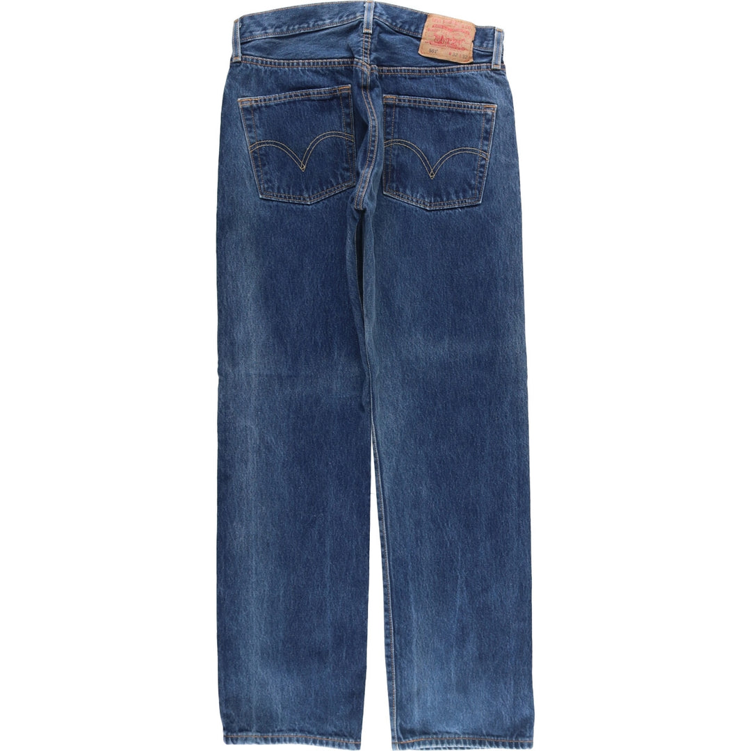 Levi's 501 straight denim pants for men, size W32 cotton blue type Vintage Second Hand