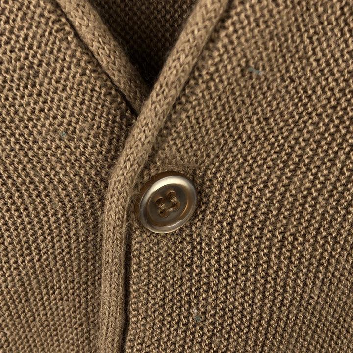 Vintage 90'S Palmland Classics acrylic knit cardigan, made in the USA, size M, men's acrylic Beige type Vintage Second Hand