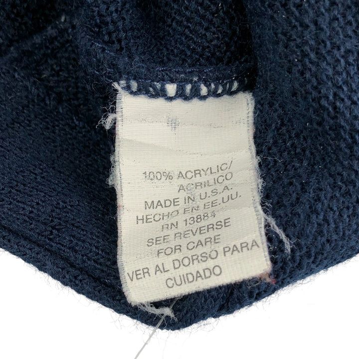 90'S IZOD acrylic knit cardigan, made in the USA, men's size XL, vintage acrylic navy blue type Vintage Second Hand