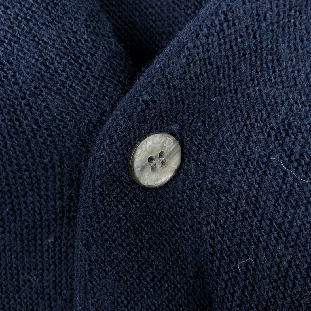 90'S IZOD acrylic knit cardigan, made in the USA, men's size XL, vintage acrylic navy blue type Vintage Second Hand