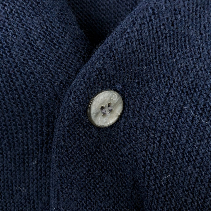 90'S IZOD acrylic knit cardigan, made in the USA, men's size XL, vintage acrylic navy blue type Vintage Second Hand