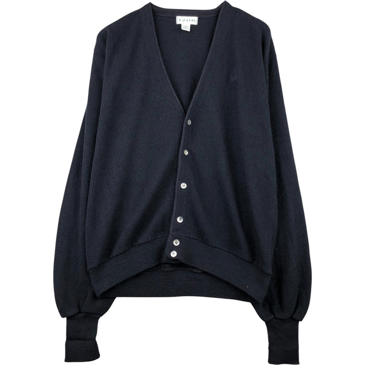 90'S IZOD acrylic knit cardigan, made in the USA, men's size XL, vintage acrylic navy blue type Vintage Second Hand