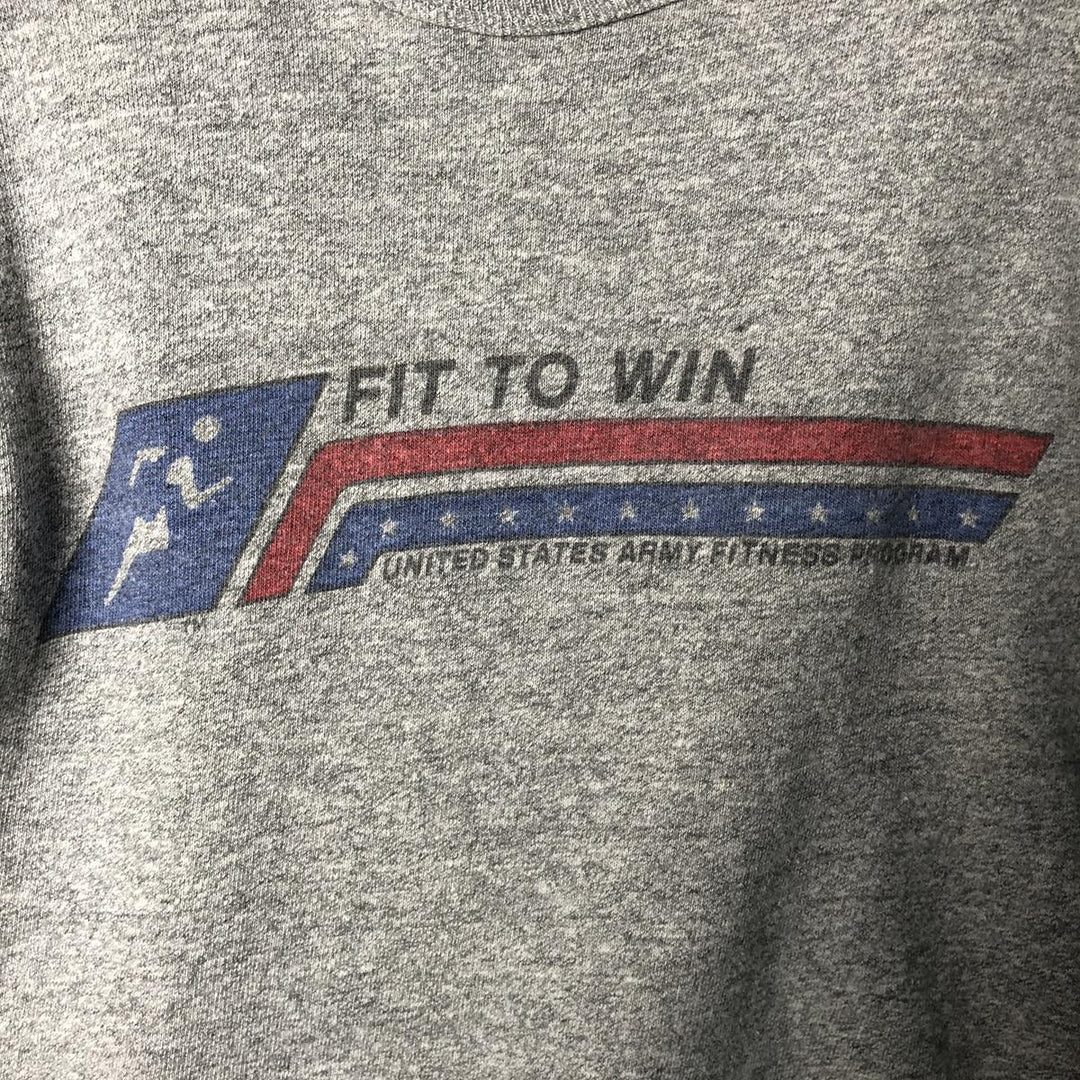 Champion Trico Tag Print T-Shirt, Made in USA, Men's Size Medium, Vintage cotton gray type Vintage Second Hand