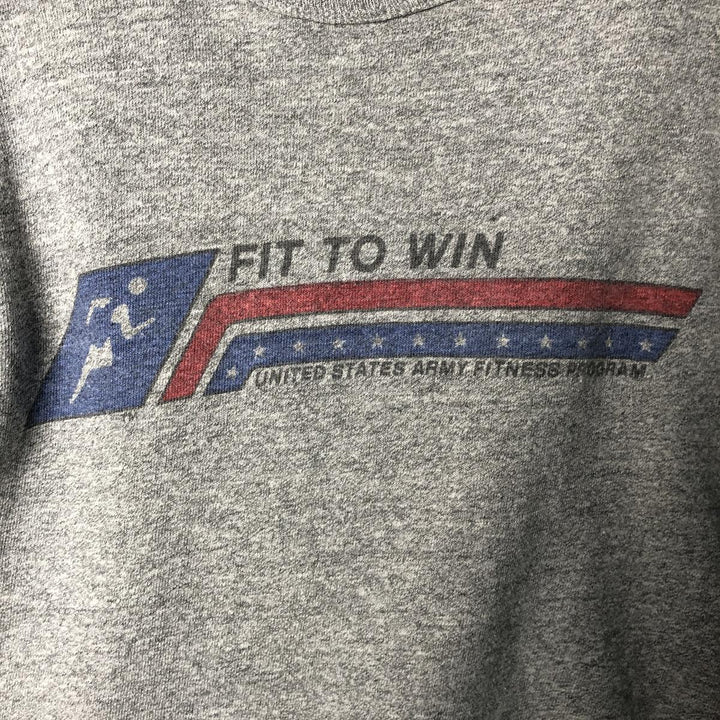 Champion Trico Tag Print T-Shirt, Made in USA, Men's Size Medium, Vintage cotton gray type Vintage Second Hand