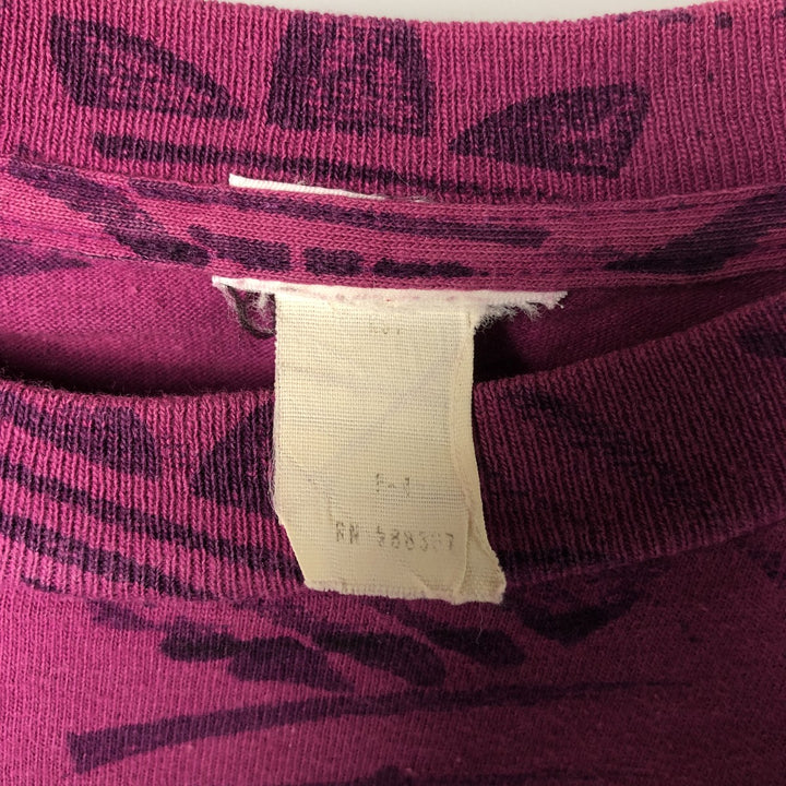 Adidas all-over logo print T-shirt, men's size XL unclear purple type Vintage Second Hand