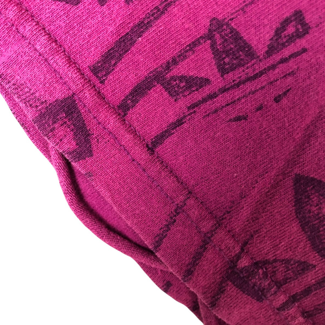 Adidas all-over logo print T-shirt, men's size XL unclear purple type Vintage Second Hand