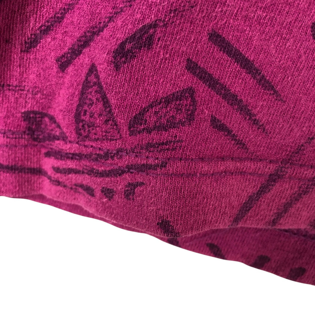 Adidas all-over logo print T-shirt, men's size XL unclear purple type Vintage Second Hand