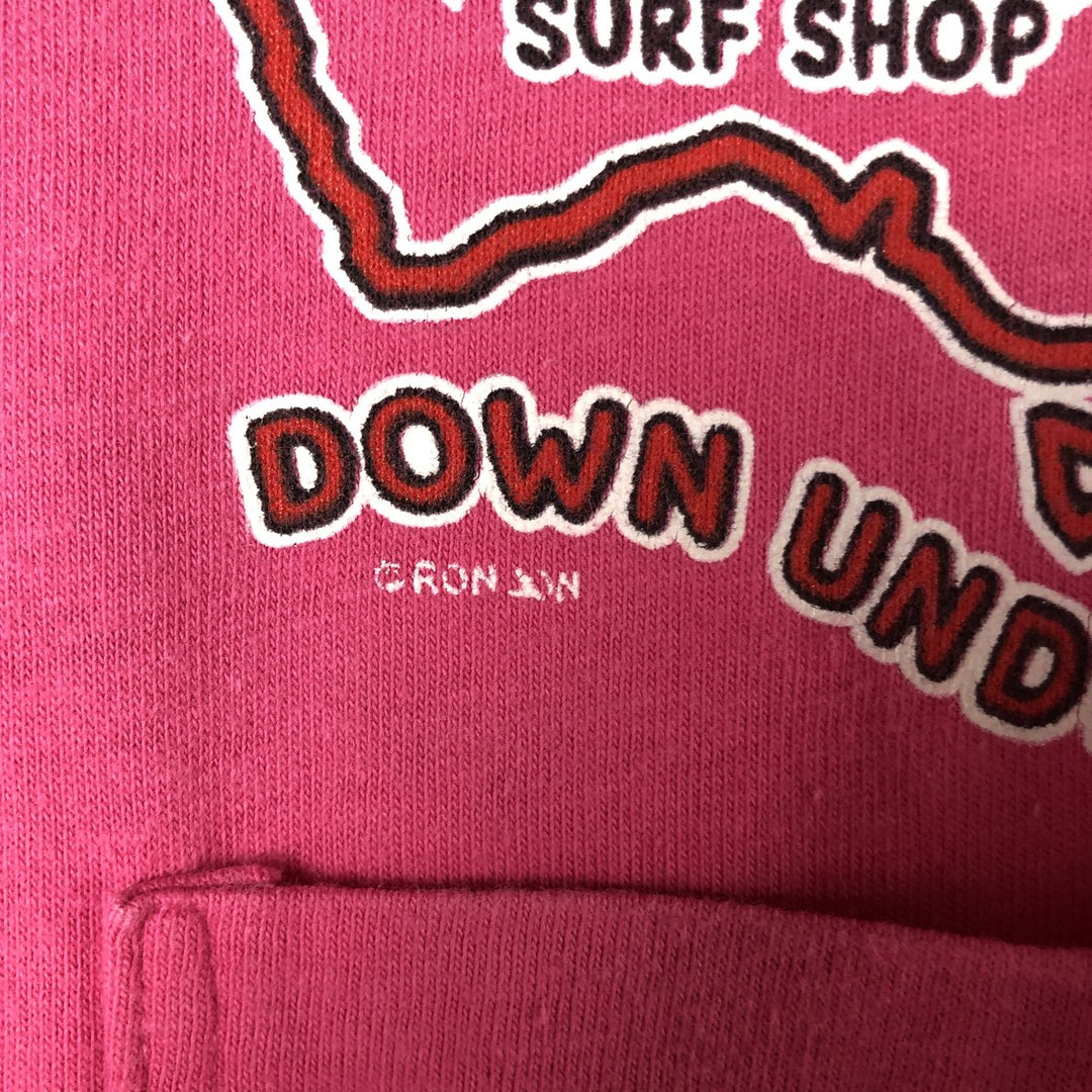 Ron Jon SURF T'S Back Print Surf Skate T-Shirt Made in USA Men's Size Medium cotton pink type Vintage Second Hand