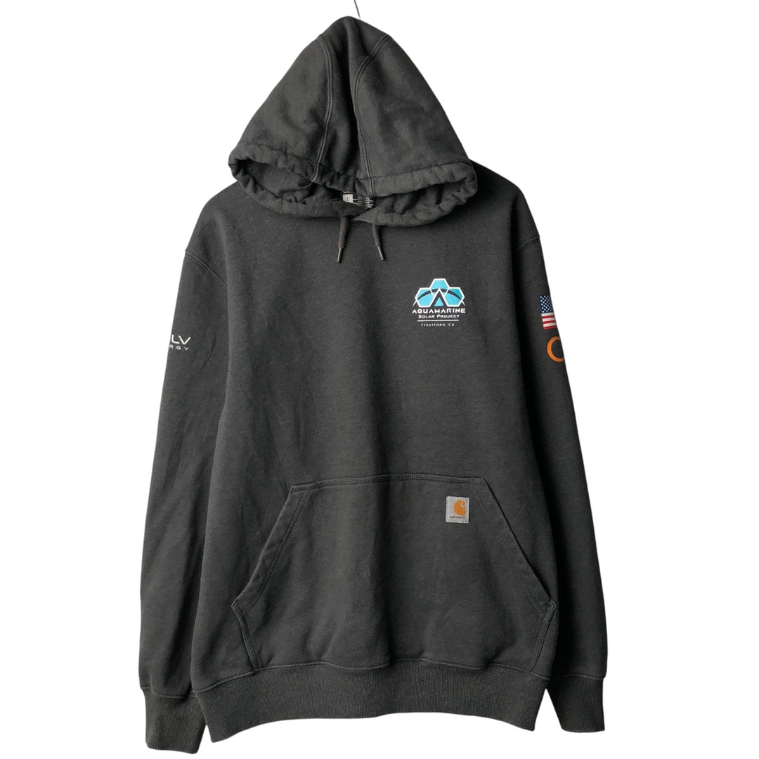 Carhartt Loose Fit Stars and Stripes Pullover Hoodie, Men's Size L cotton Charcoal Vintage Second Hand