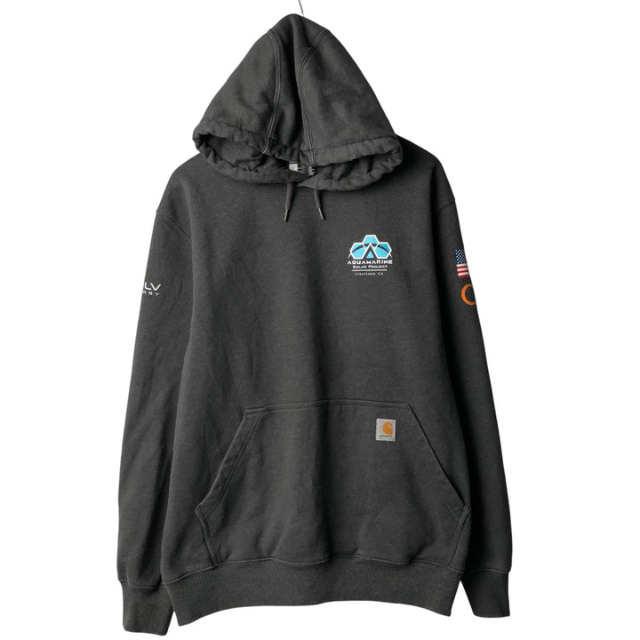 Carhartt Loose Fit Stars and Stripes Pullover Hoodie, Men's Size L cotton Charcoal Vintage Second Hand
