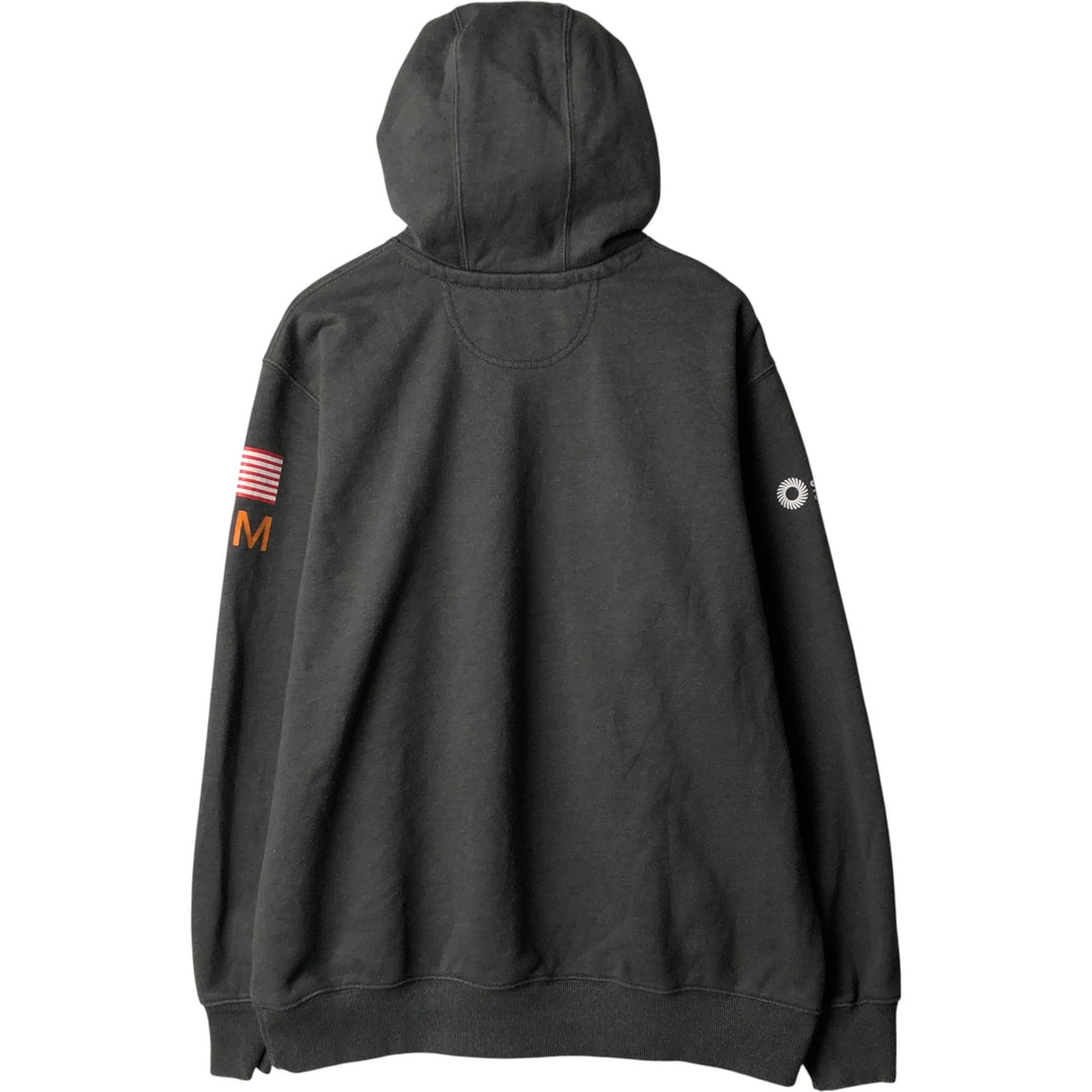 Carhartt Loose Fit Stars and Stripes Pullover Hoodie, Men's Size L cotton Charcoal Vintage Second Hand