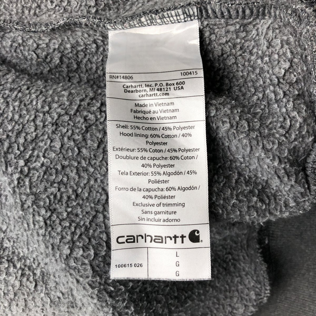Carhartt Loose Fit Stars and Stripes Pullover Hoodie, Men's Size L cotton Charcoal Vintage Second Hand