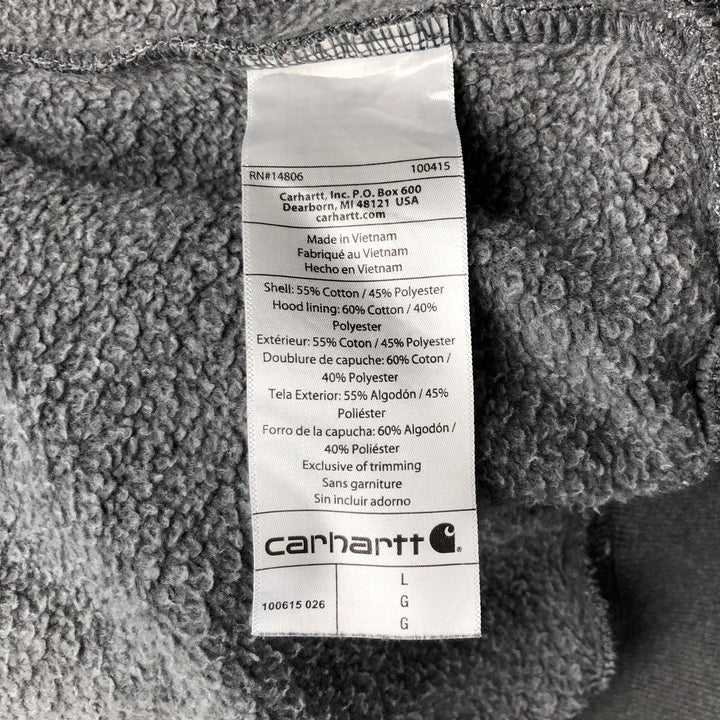 Carhartt Loose Fit Stars and Stripes Pullover Hoodie, Men's Size L cotton Charcoal Vintage Second Hand
