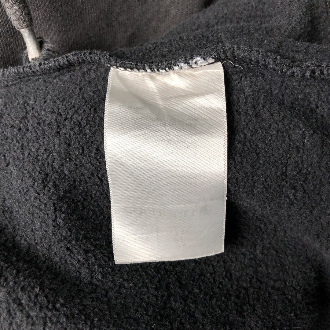 Carhartt ORIGINAL FIT sweatshirt pullover hoodie, men's size L unclear black type Vintage Second Hand