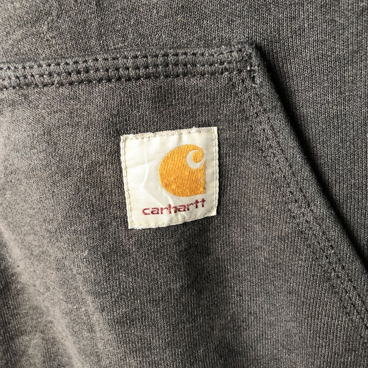 Carhartt ORIGINAL FIT sweatshirt pullover hoodie, men's size L unclear black type Vintage Second Hand