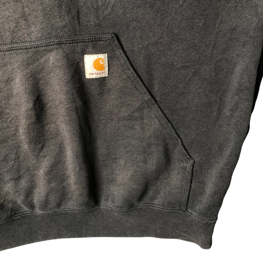 Carhartt ORIGINAL FIT sweatshirt pullover hoodie, men's size L unclear black type Vintage Second Hand