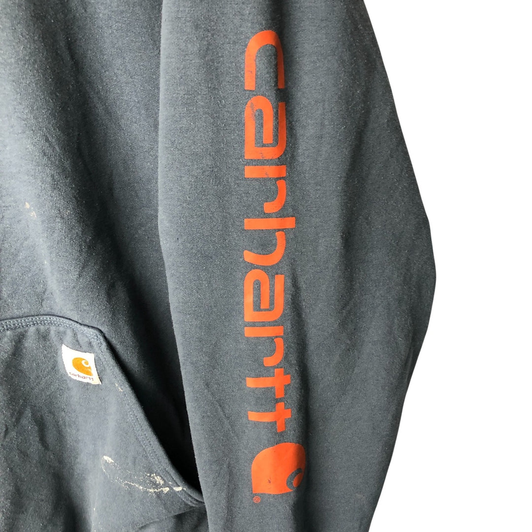 Carhartt Loose Fit Sweat Pullover Hoodie, Men's XL cotton Purple type blue-purple Vintage Second Hand