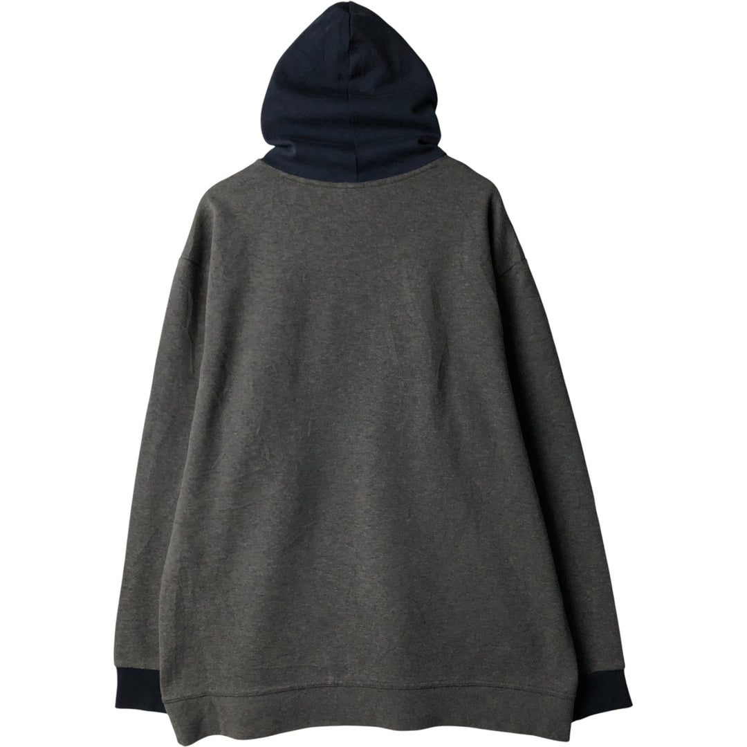 Ralph Lauren POLO RALPH LAUREN PERFORMANCE Two-Tone Pullover Hoodie, Men's XXL polyester navy blue type Vintage Second Hand