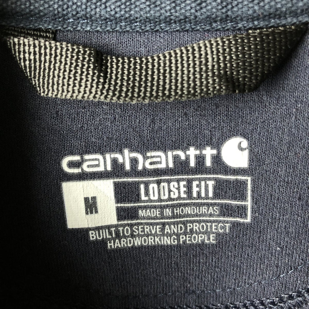 Carhartt Loose Fit Sweat Pullover Hoodie, Men's M Size cotton navy blue type Vintage Second Hand