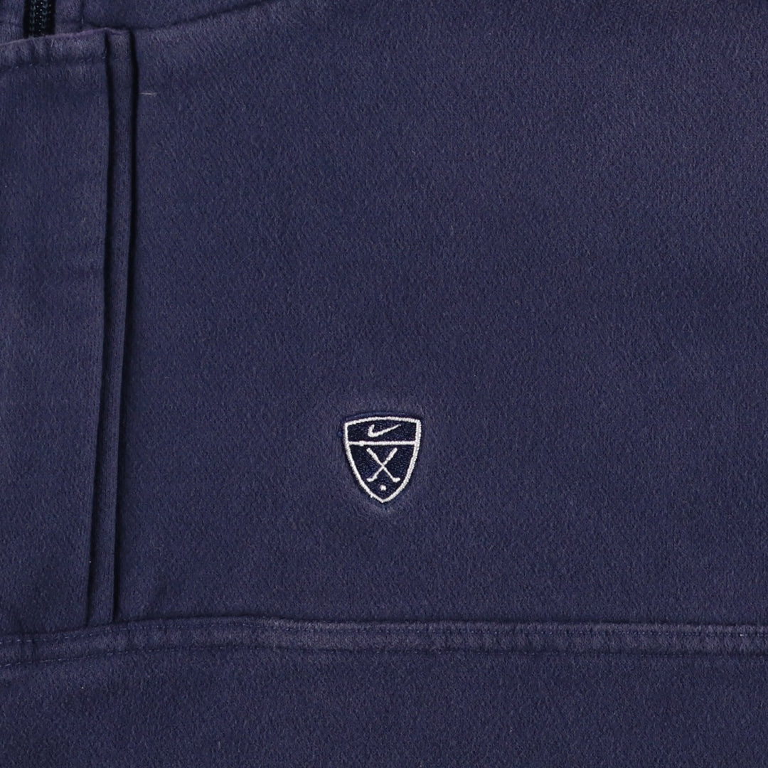 2000'S Nike Golf Half-Zip Sweatshirt, Men's Size XL cotton navy blue type Vintage Second Hand