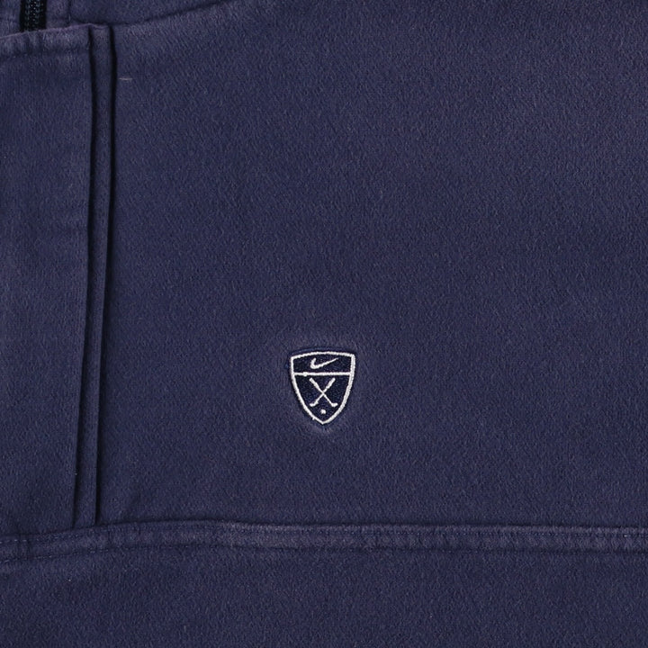 2000'S Nike Golf Half-Zip Sweatshirt, Men's Size XL cotton navy blue type Vintage Second Hand