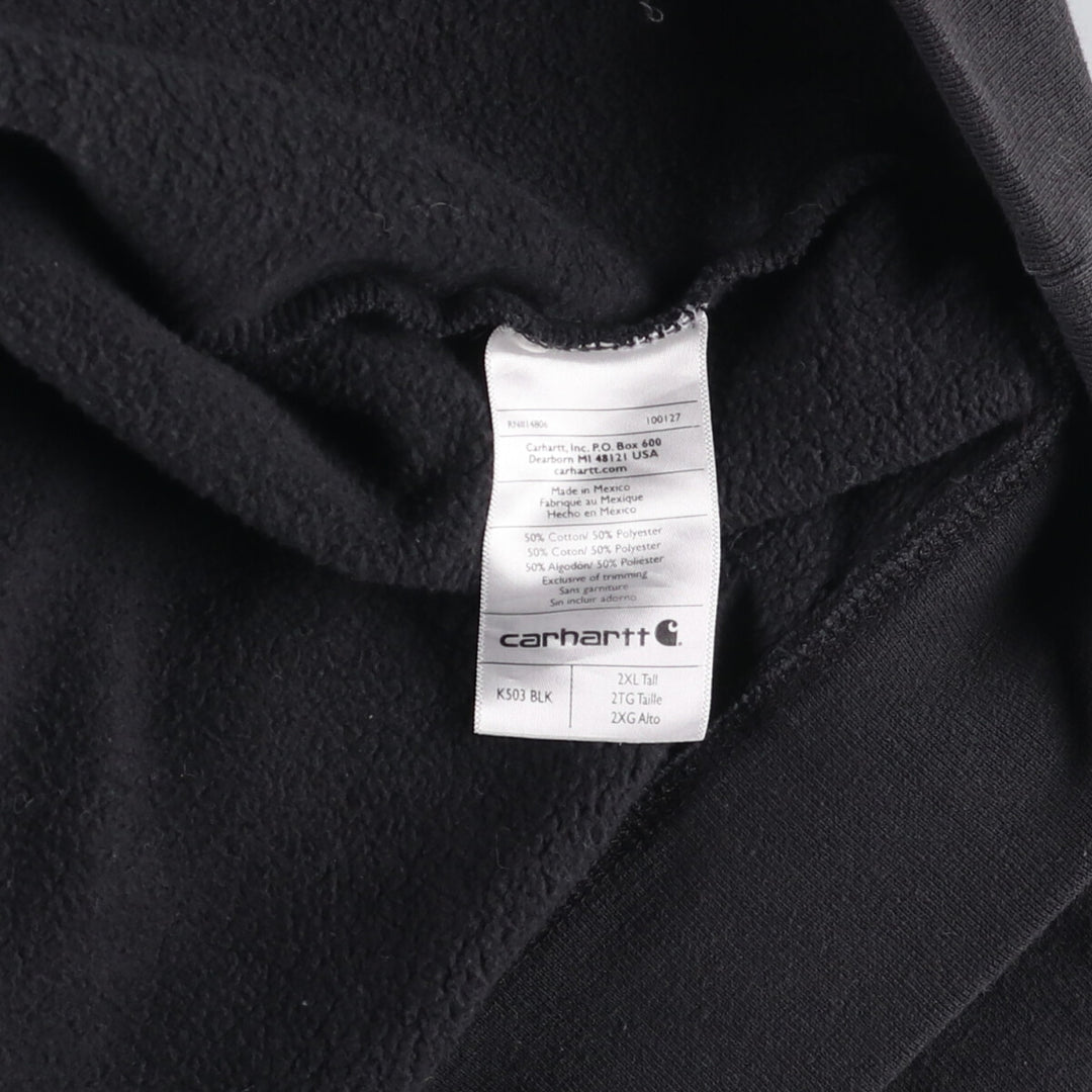 Carhartt Relaxed Fit Half-Zip Sweatshirt, Men's XL cotton black type Vintage Second Hand