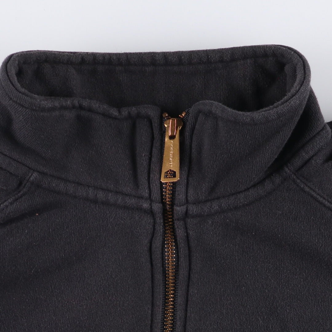 Carhartt Relaxed Fit Half-Zip Sweatshirt, Men's XL cotton black type Vintage Second Hand