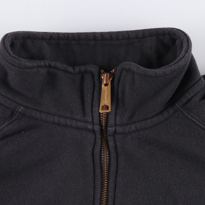 Carhartt Relaxed Fit Half-Zip Sweatshirt, Men's XL cotton black type Vintage Second Hand