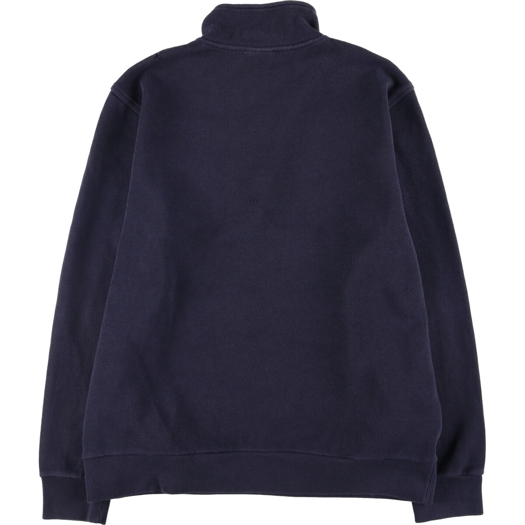 Lacoste Half-Zip Sweatshirt, Men's Size L cotton navy blue type Vintage Second Hand