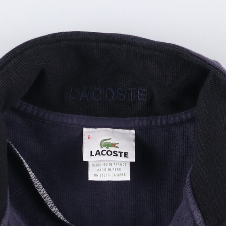 Lacoste Half-Zip Sweatshirt, Men's Size L cotton navy blue type Vintage Second Hand
